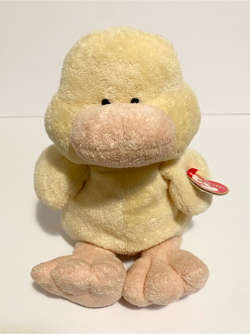 Ty Pluffies Baby Puddles Duck Plush Stuffed Animal Baby 10” Toy 2002 Lovey